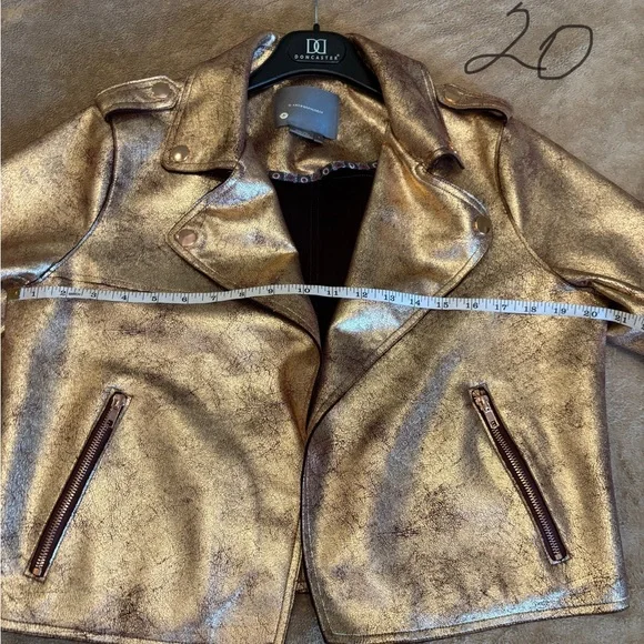 *NEW* Anthropologie Brisa Faux Leather Moto Jacket Size L  NWOT - Picture 6 of 9